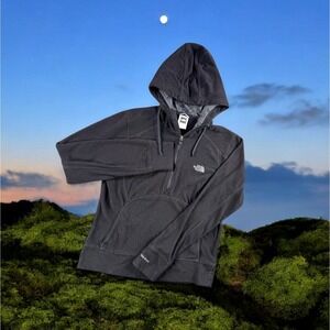 The North Face‎ Pullover Women M TKA Micro Fleece Hooded 1/4 Zip Anorak Hiking